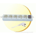 European power strip with 5 outlets